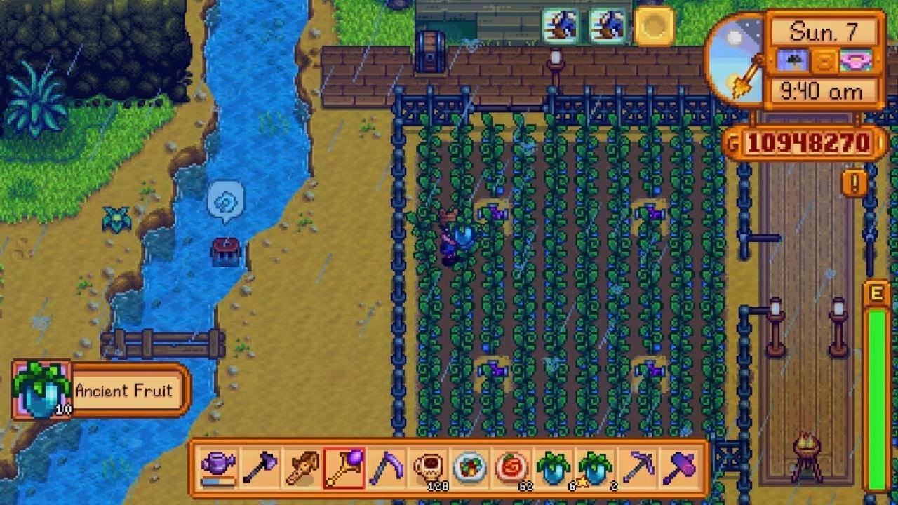 Collecting my loot stardew