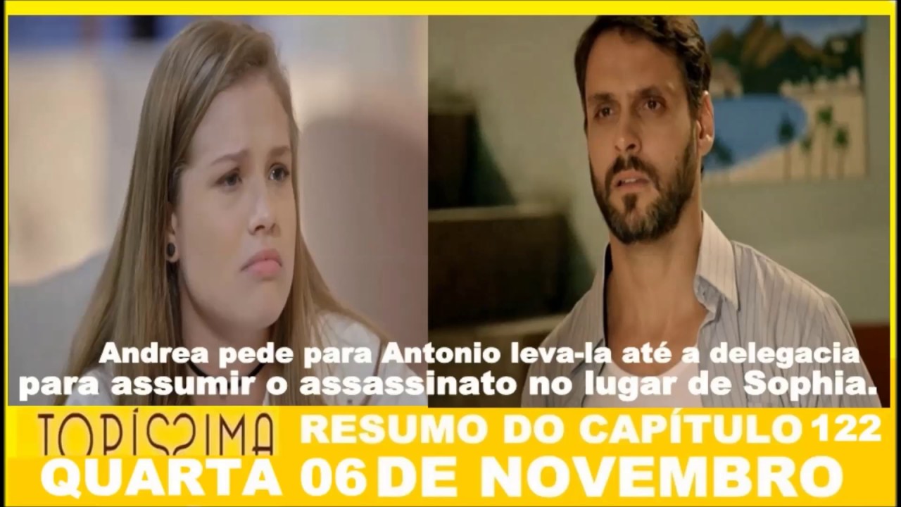 RESUMO DO CAP&Iacute;TULO 122 QUARTA FEIRA  06 DE NOVEMBRO DA NOVELA TOPISSIMA