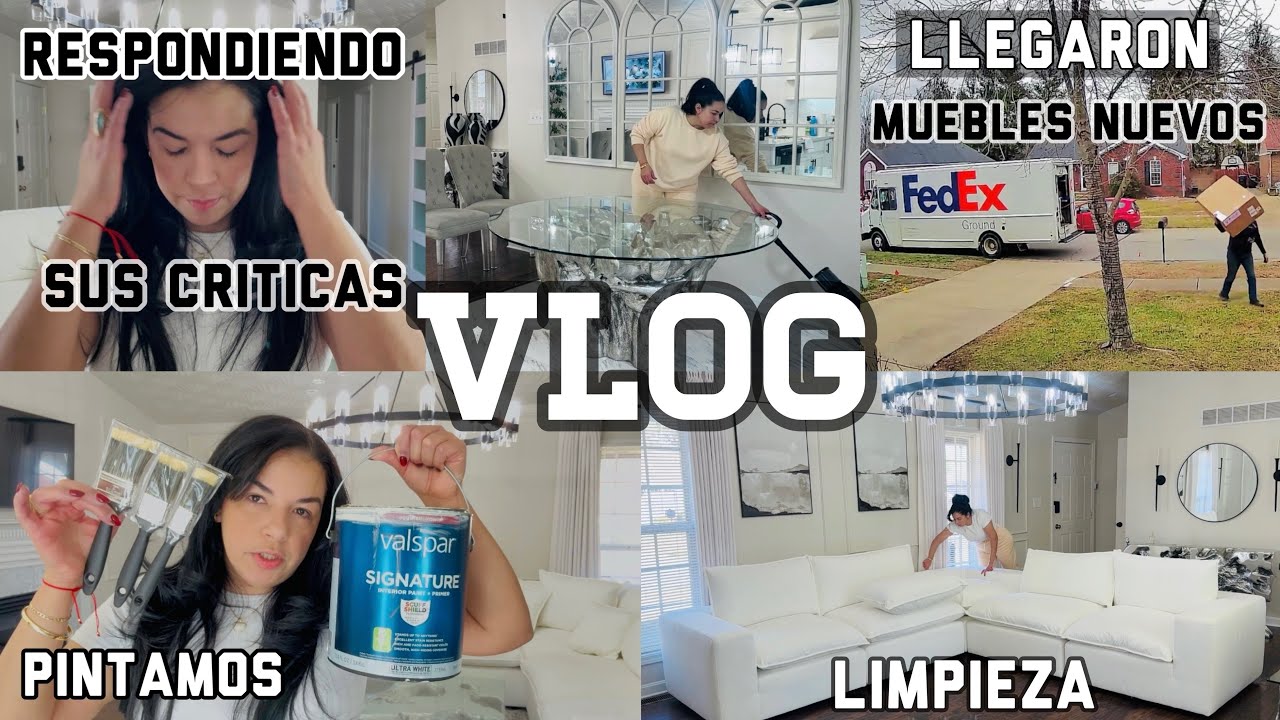 EneVlog#1 |LLegaron los Muebles Nuevos |Respondo sus Criticas |Limpieza Y Pintura en Casa|NadyVlogs