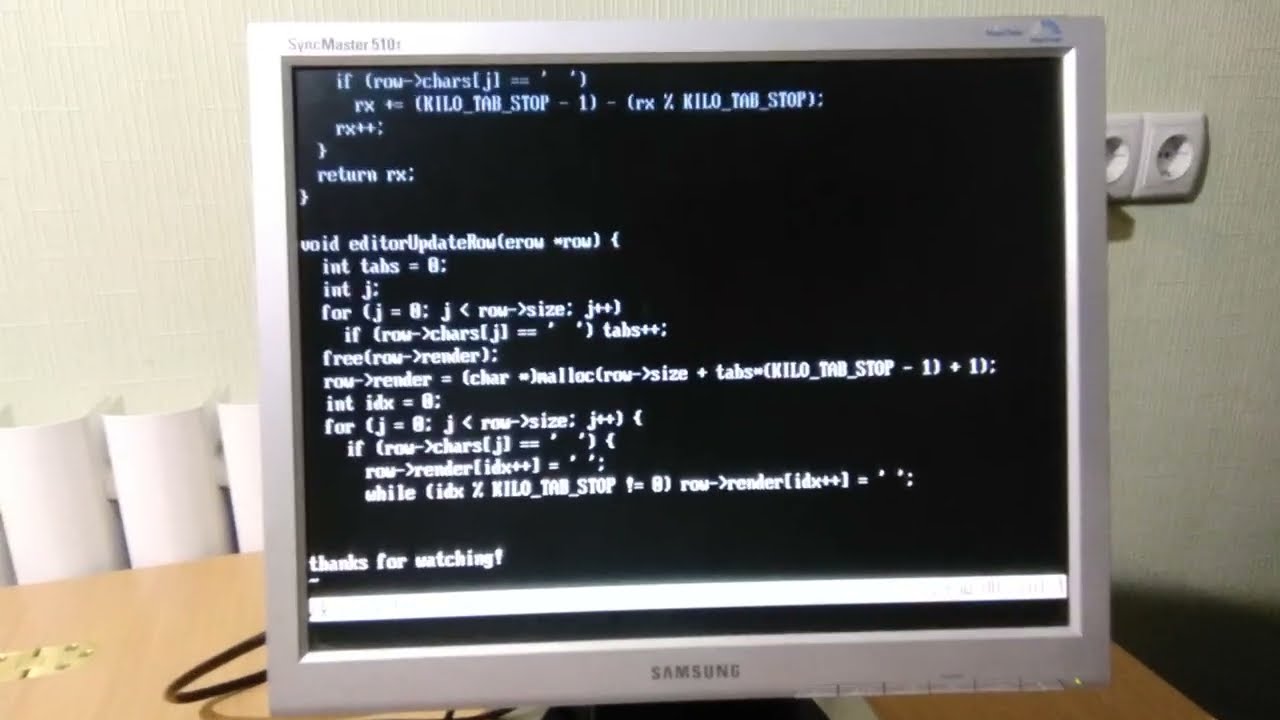 I made Kilo text editor port to esp32  with FabGL
