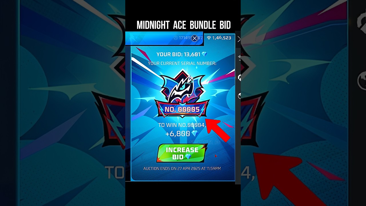 Midnight Ace Bundle Bid 🔥 Legendary Auction | How To Win Legendary Bundle #srikantaff