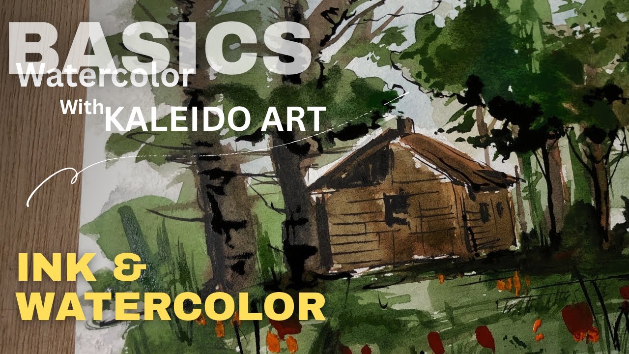 Basic Watercolor Landscape painting #watercolorpainting