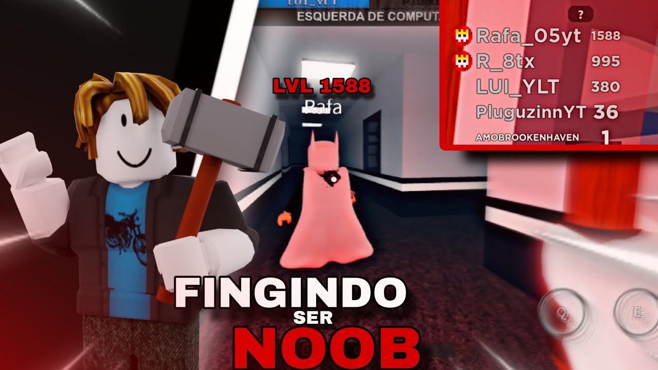FINGI SER NOOB EM PRO SERVER E GANHEI DE UM LEVEL 1588!!!! | ROBLOX FLEE THE FACILITY |