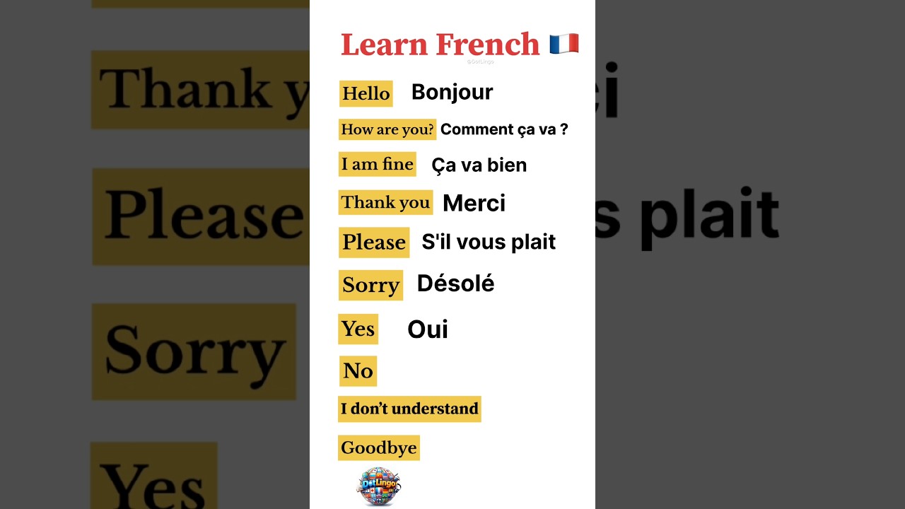 How to Speak French 🇫🇷 | Learn French in 30 Secs | @DotLingo