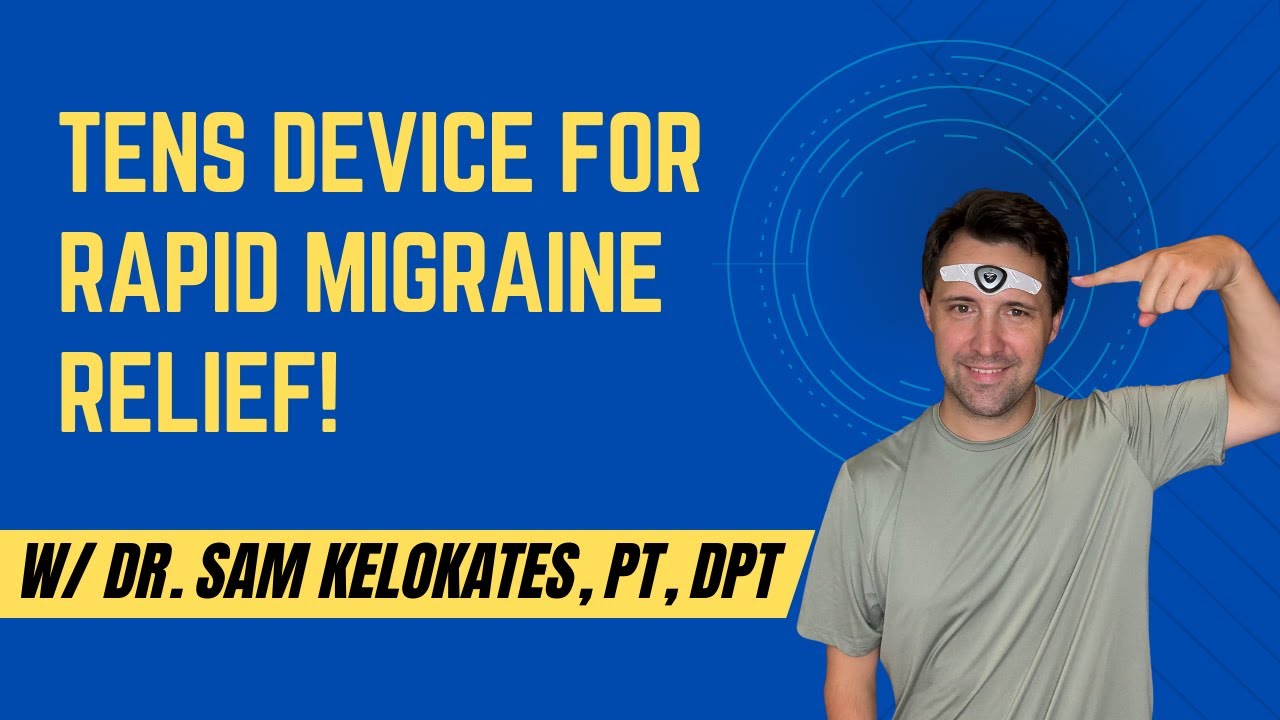TENS electrode placement on forehead for rapid migraine relief!