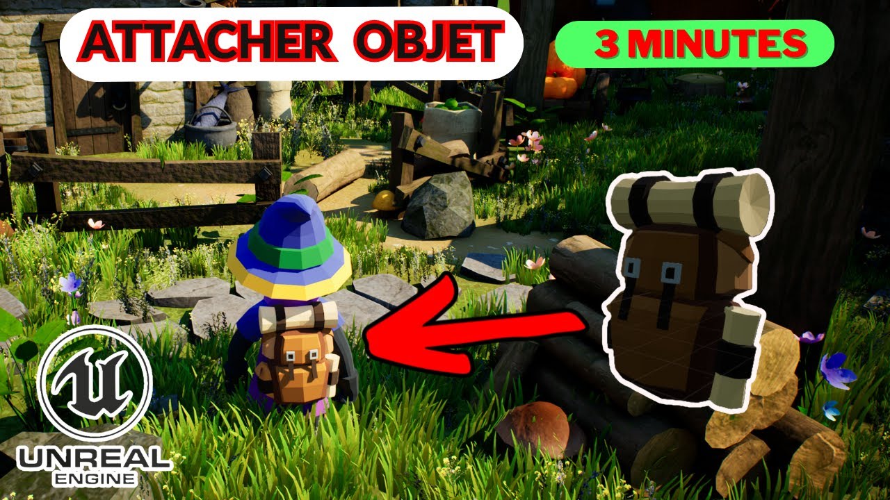 Equiper un objet sur son personnage FACILEMENT dans unreal engine 5 (TUTO rapide)