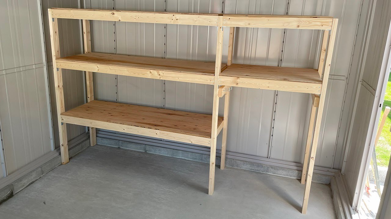 【DIY】2×4材でガレージの棚作り
