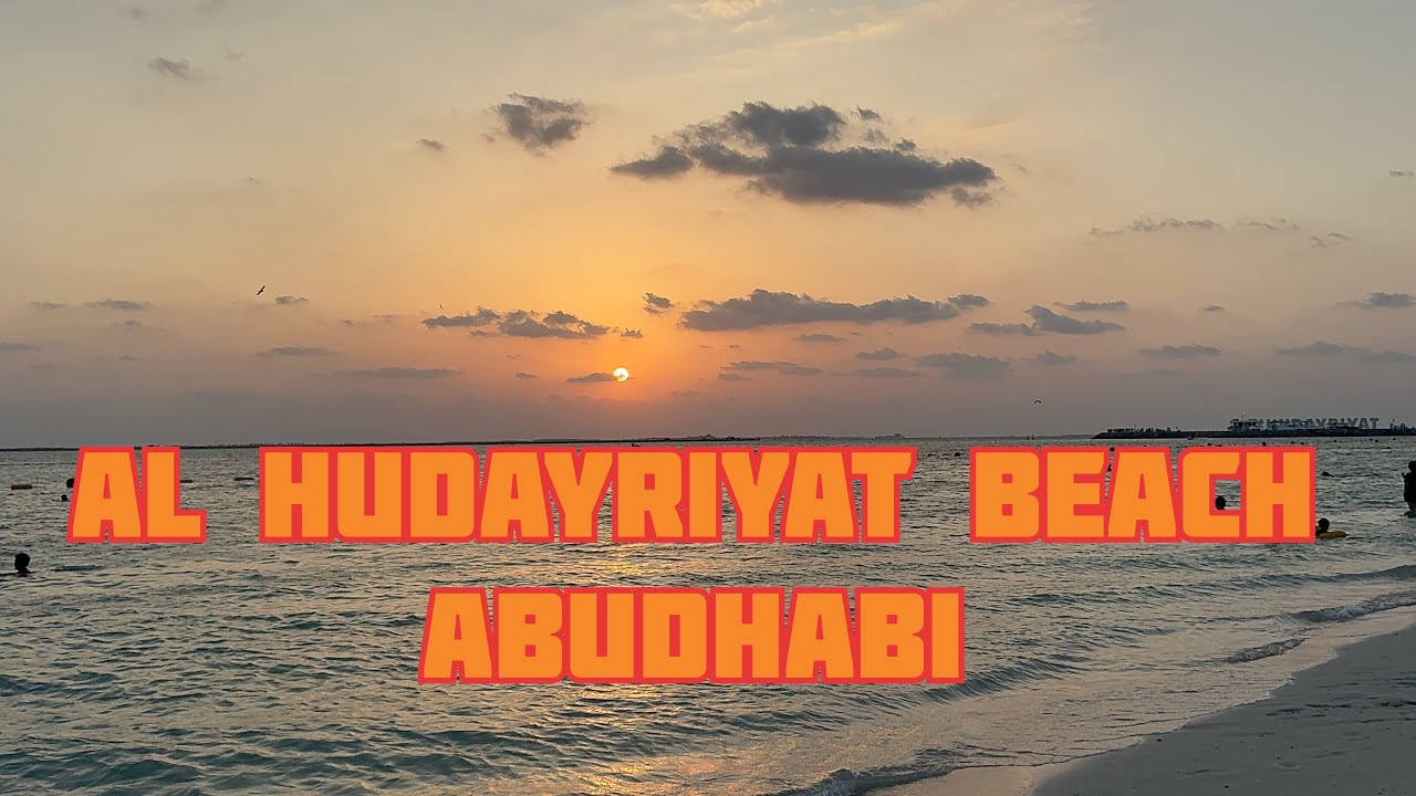 Amazing sunset at Al Hudayriyat Beach in Abudhabi