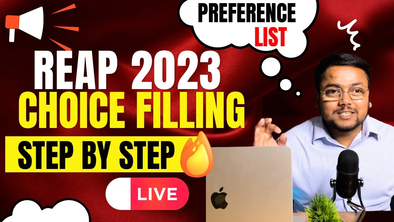REAP Choice Filling 2023 ✅ | Live 🔴 Step by Step | REAP Counselling 2023