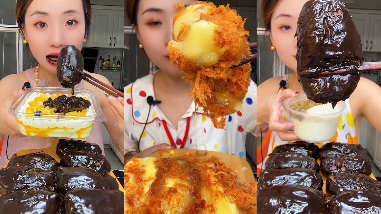 Mubang Coklat Lumer Kental Banyak Manis Dessert Keju Goreng Tumpah Melimpah