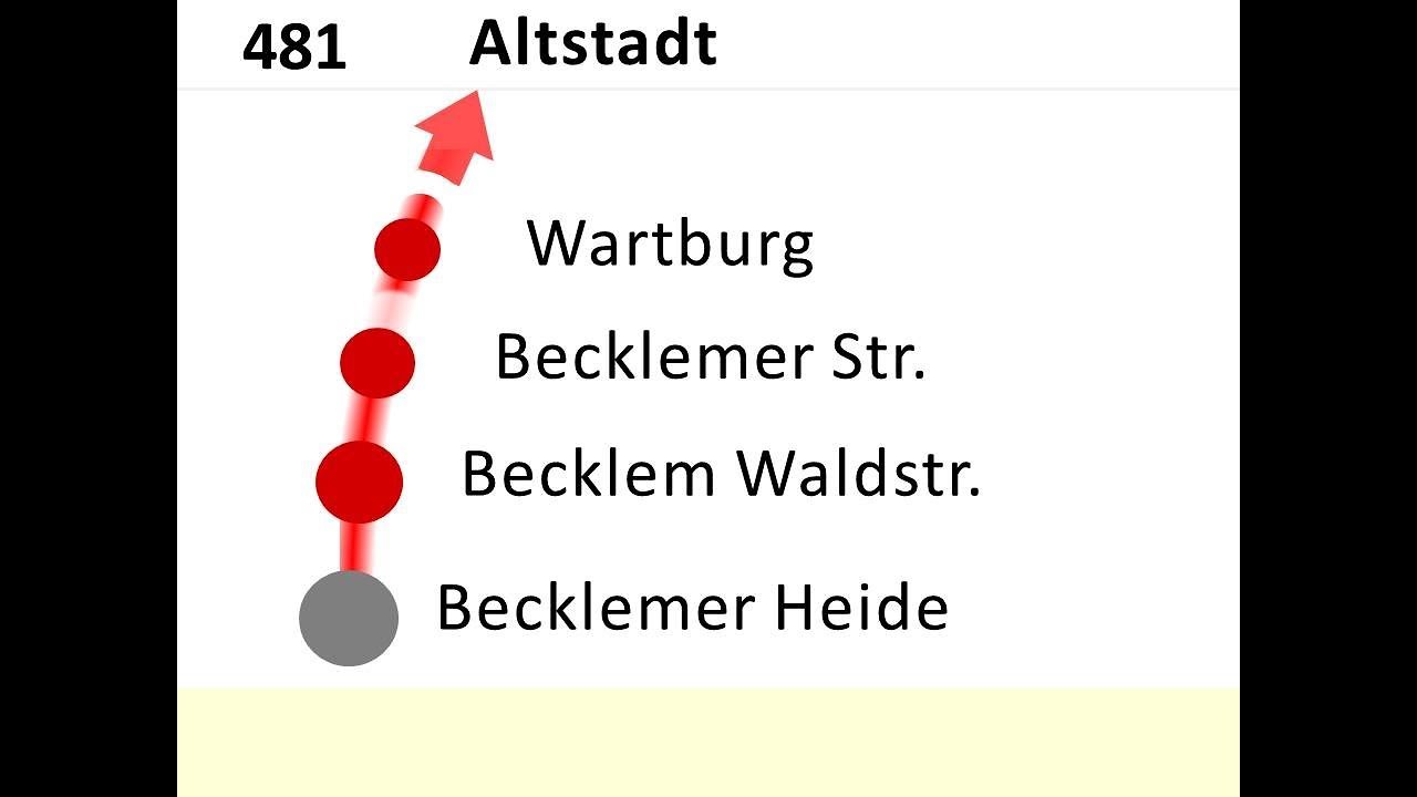 DSW21 Ansagen Bus 481 CAS-Becklem - CAS-Münsterplatz