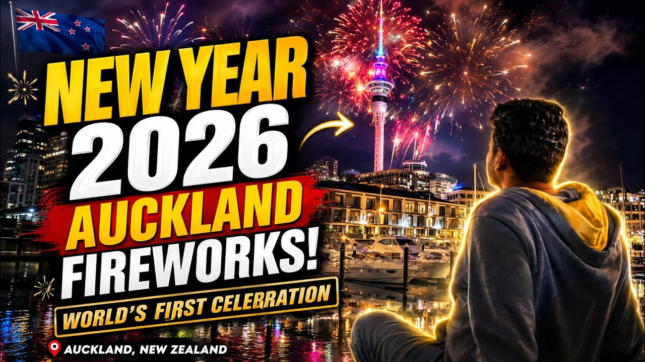 NEW YEAR 2026 in Auckland 🇳🇿 | World’s First New Year Celebration 🎆| Sky Tower Fireworks Romil Sonar