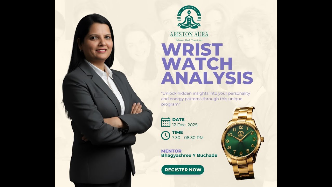 Ariston Aura's Wrist Watch Analysis | Demo Session with Bhagyashree Y Buchade