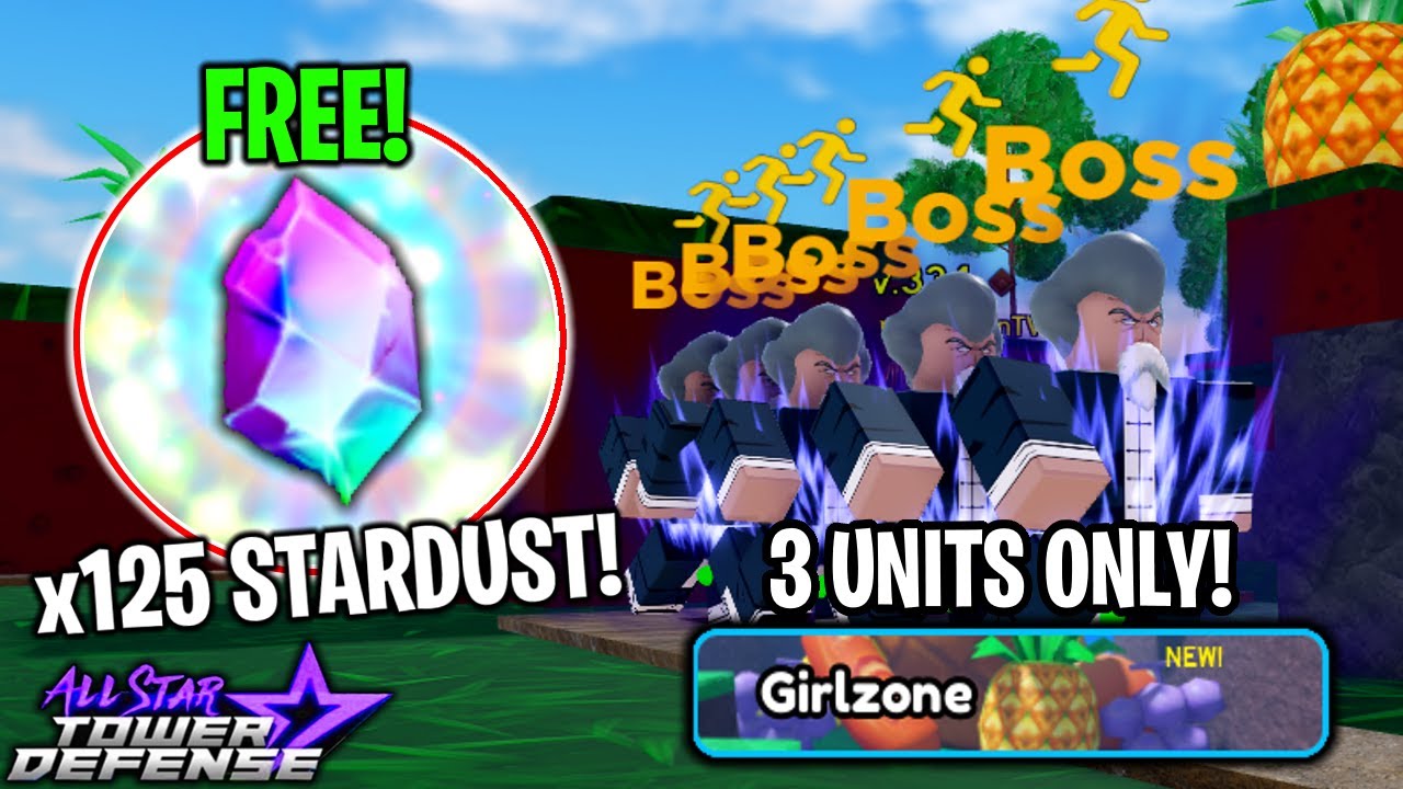 Solo Girl Zone Raid (x125 Free Stardust) 3 UNITS ONLY! | All Star Tower Defense Roblox