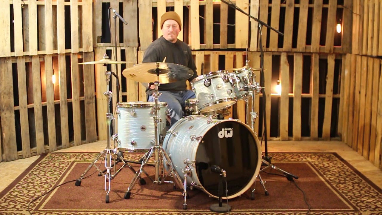 DW Collector's Maple Pale Blue Oyster Finish Ply Drum Set SO# 1103192