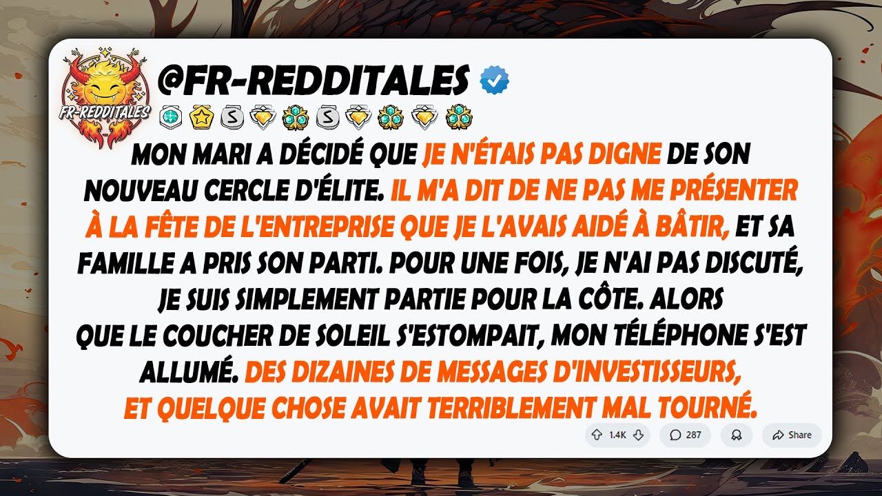 Mon mari a dit que je n'étais pas digne de son cercle d'élite, puis son empire s'est effondré.
