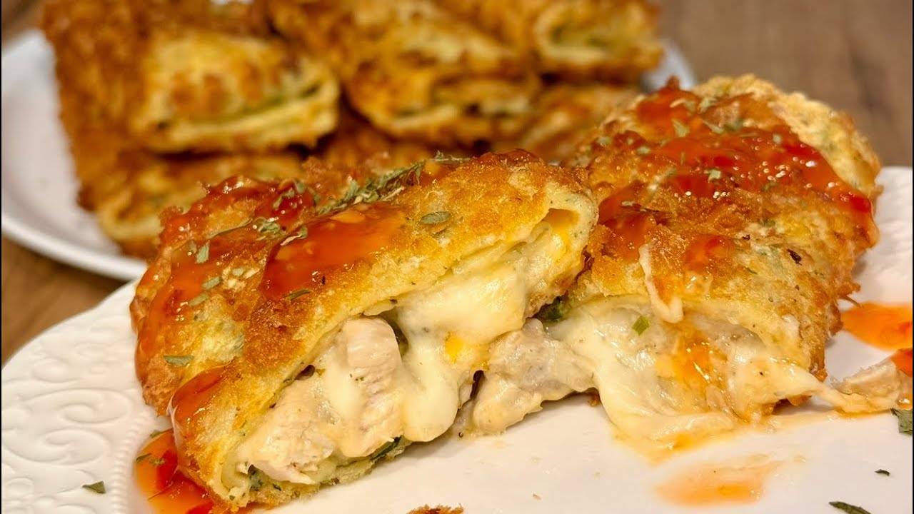 Ces Crêpes Panées au Poulet et Fromage sont Incroyables !