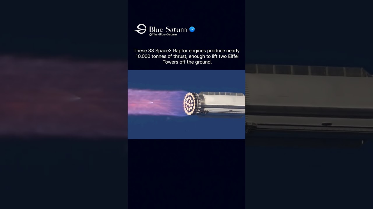 One booster. 33 SpaceX Raptor engines. Nearly 10,000 tonnes of thrust.