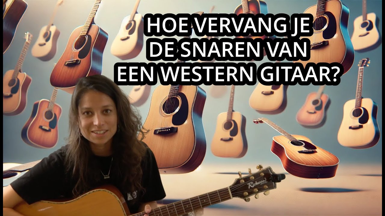 Hoe VERVANG je de SNAREN van een western GITAAR? Snaren vervangen Western Gitaar