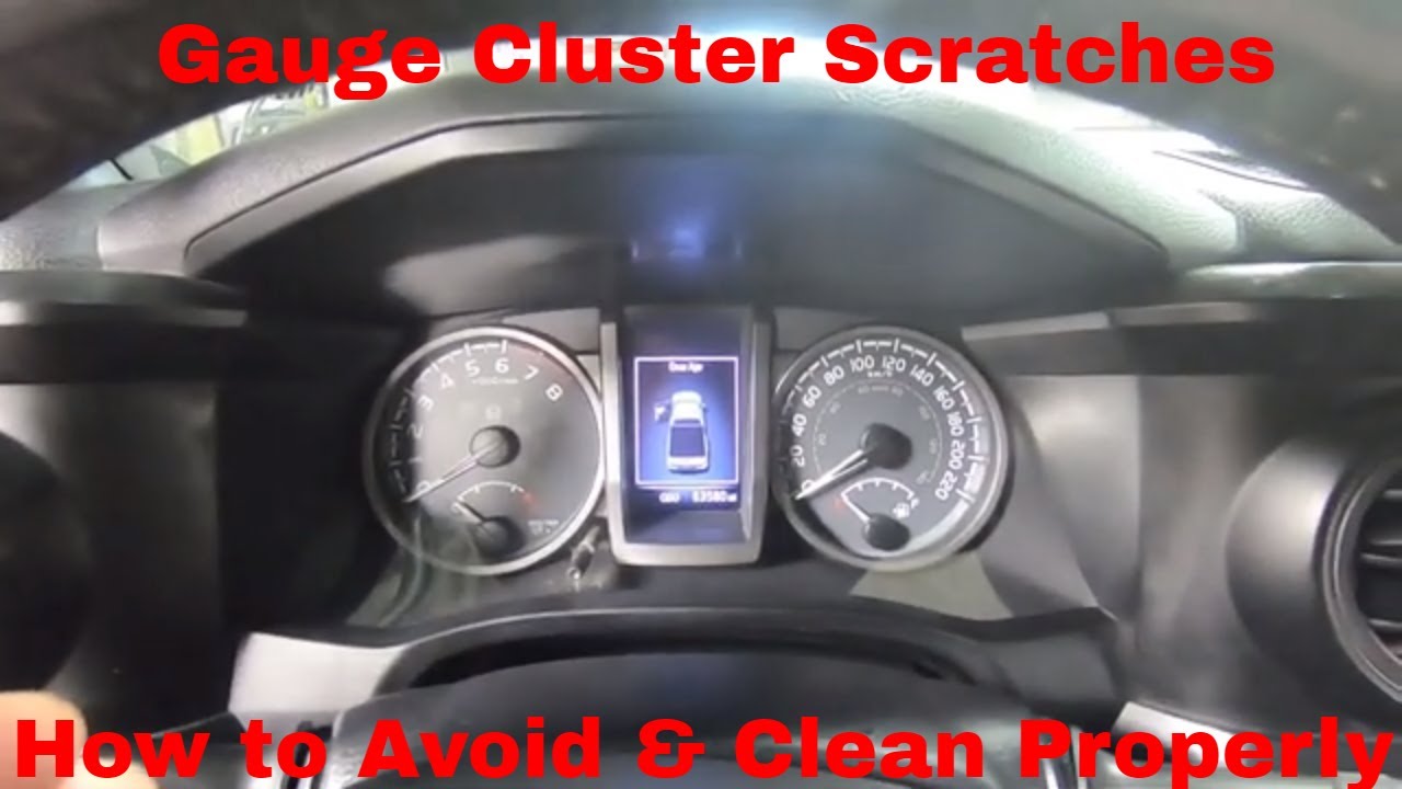 How To Clean Your Gauge Cluster & HeadUnit/Radio Without Scratching 3rd Gen 2016-2020 Toyota Tacoma