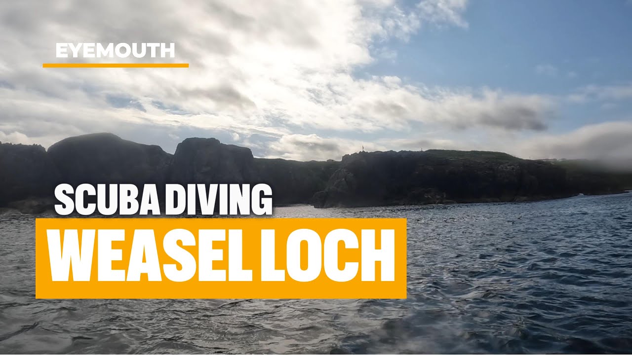 Scuba diving Weasel Loch , Eyemouth, Scotland.