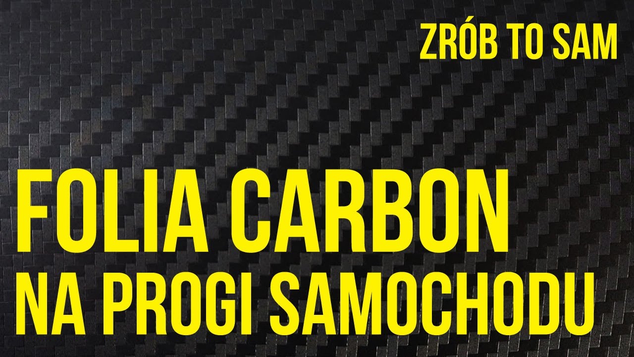 Oklejenie progu samochodu formatką folii carbon