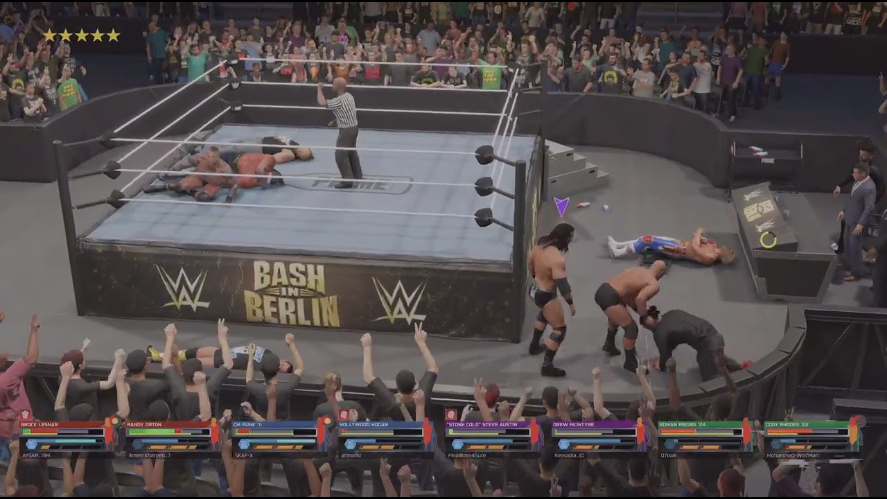 WWE 2K25 Online_Wolf Man and D7 🆚 Boss and hassad 10 # 4tag team