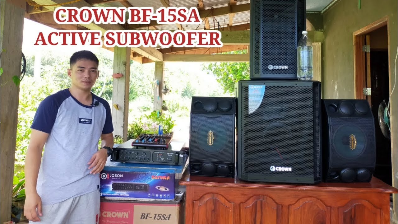 CROWN BF-15SA ACTIVE SUBWOOFER UNBOXING AND SOUNDS CHECK