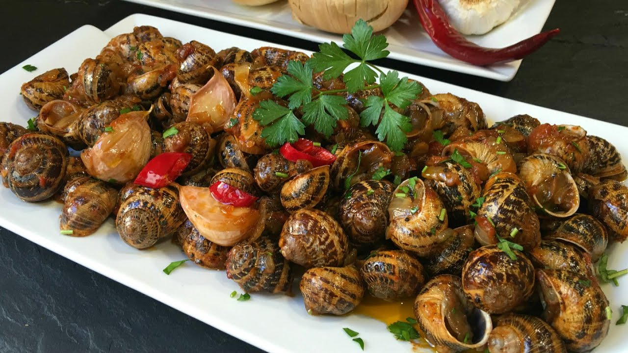 Cómo limpiar y cocinar caracoles. Caracoles salteados picantes