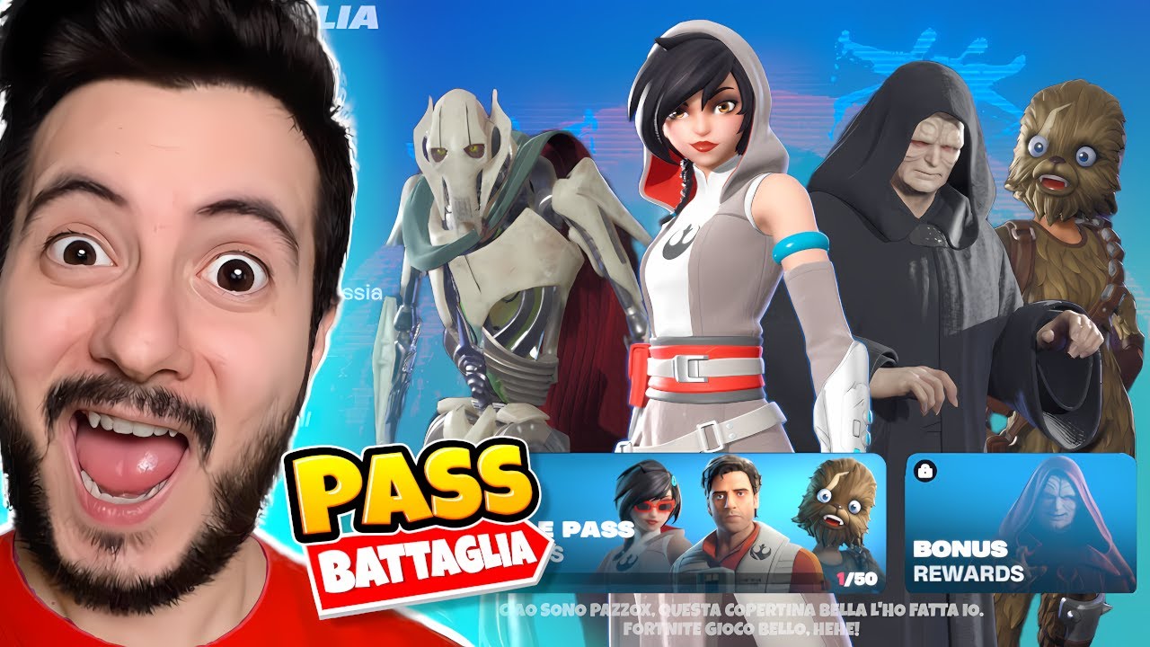 PAZZOX REAGISCE AL PASS BATTAGLIA STAR WARS STAGIONE 3 CAPITOLO 6 SU FORTNITE
