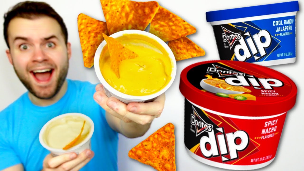 Doritos just released DIPS! Honest Review... NEW Spicy Nacho Dip + Cool Ranch Jalapeño!