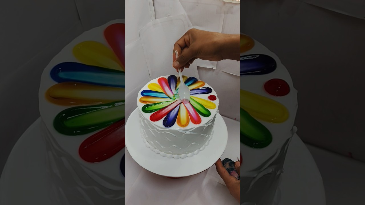 amazing multi colour cake design 