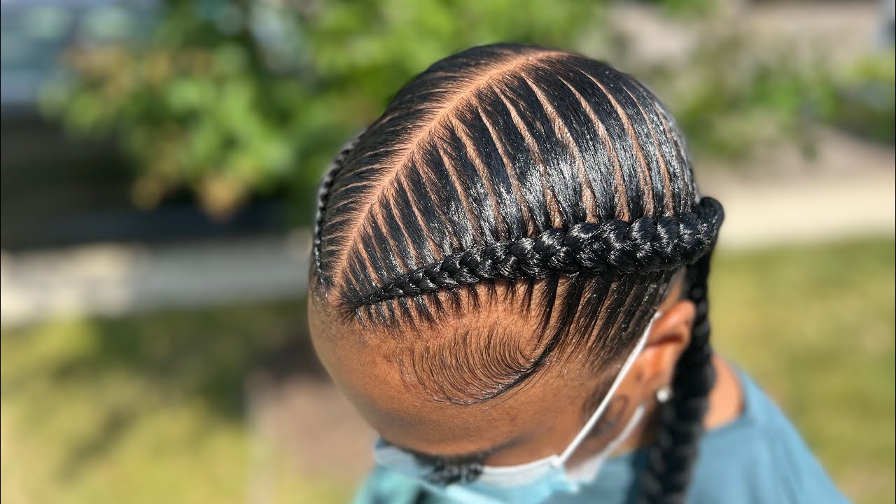 2 FeedIN Stitch Braids WITH LONG NAILS! Live Video!