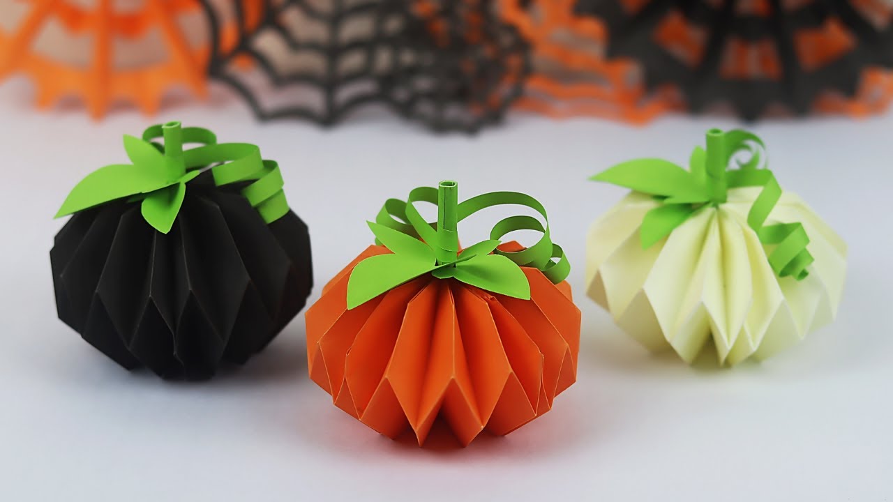 Origami Pumpkin | Halloween Craft | How To Make Halloween Paper Pumpkin | Halloween Decorations