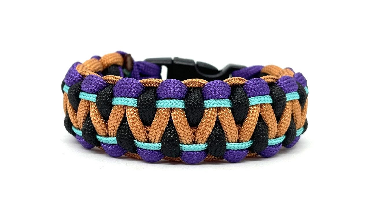 솔로몬스 드래공 스티치 파라코드 매듭 팔찌 만들기 How to make a solomon's dragon Stitched Paracord Bracelet.
