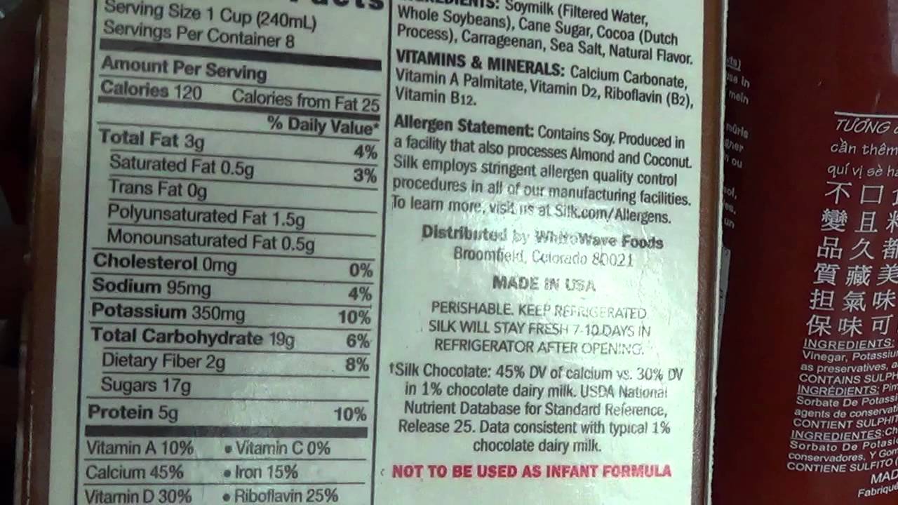 NUTRITION: Silk Soymilk - Quick Protein Drink