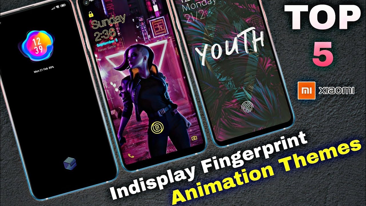 Top 5 Best MIUI Indisplay Fingerprint Sensor Themes 2022 | Boot + Fingerprint + Charging Animation