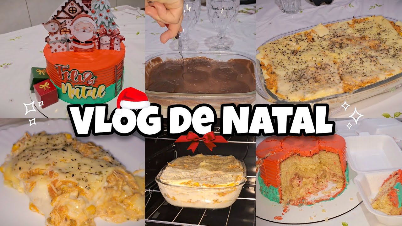 CEIA DE NATAL SIMPLES  |  LASANHA DE FRANGO AO MOLHO BRANCO + GANHEI UM BOLO DE NATAL 🎄✨️ Vlogão