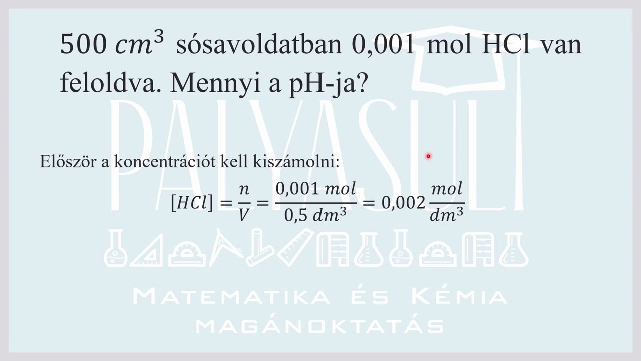 pH számítás - erős savak és bázisok