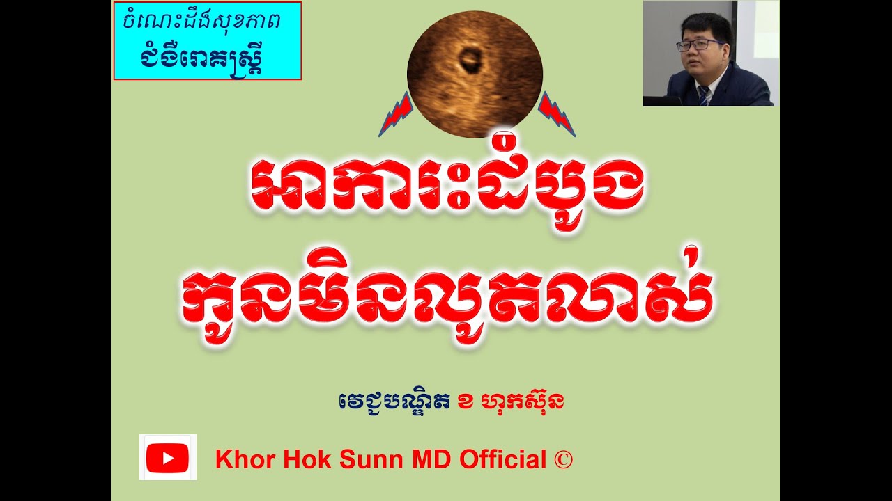 អាការះដំបូង កូនមិនលូតលាស់/Early symptoms of miscarriage l Khor Hok Sunn MD Official