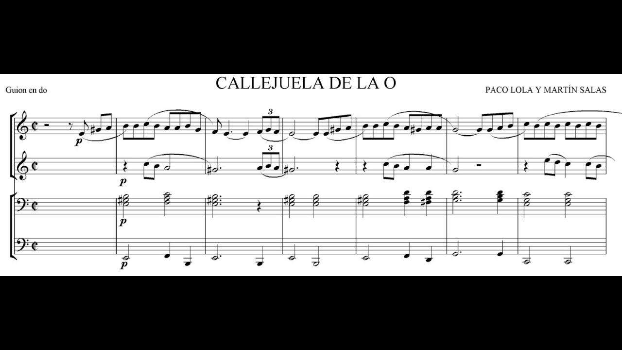 Callejuela de la O (Paco Lola) - Partitura
