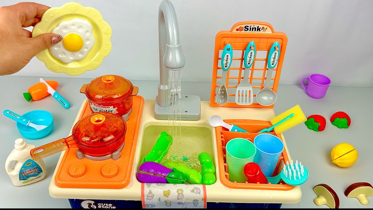 Unboxing Miniature Plastic Full Kitchen Set Collection | Toy Cooking Game | Kitchen Set Toy | Review