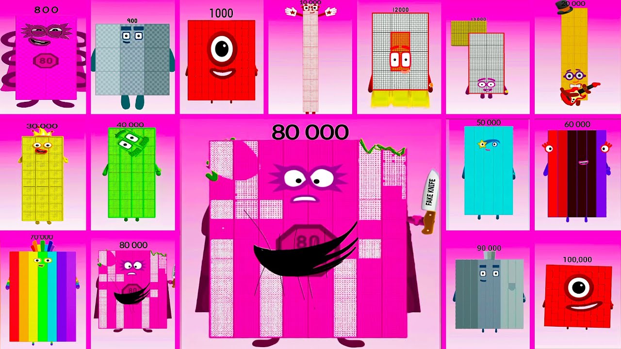 Sprunki OC ALL Numberblocks 800 - 100,000 | Compilation Incredibox #sprunki #numberblock #worldwuhy