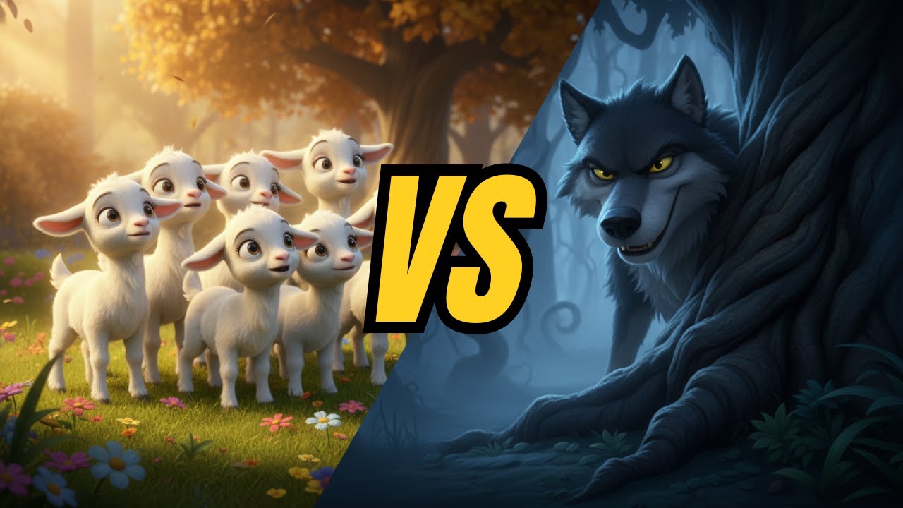 Os Sete Cabritinhos e o Lobo Mau 🐐🐺 | História Infantil Completa