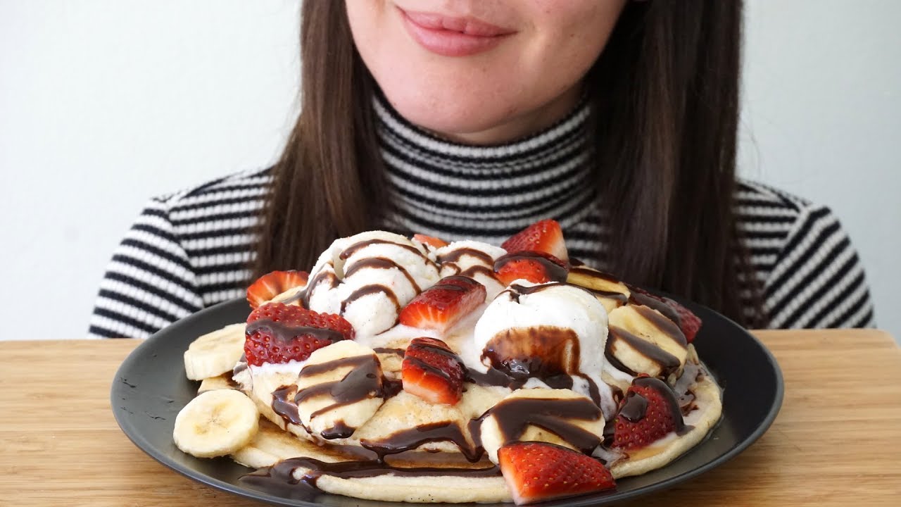 ASMR Eating Sounds: Pancakes ~ Collaboration With MyASMR Diary (Whispered)