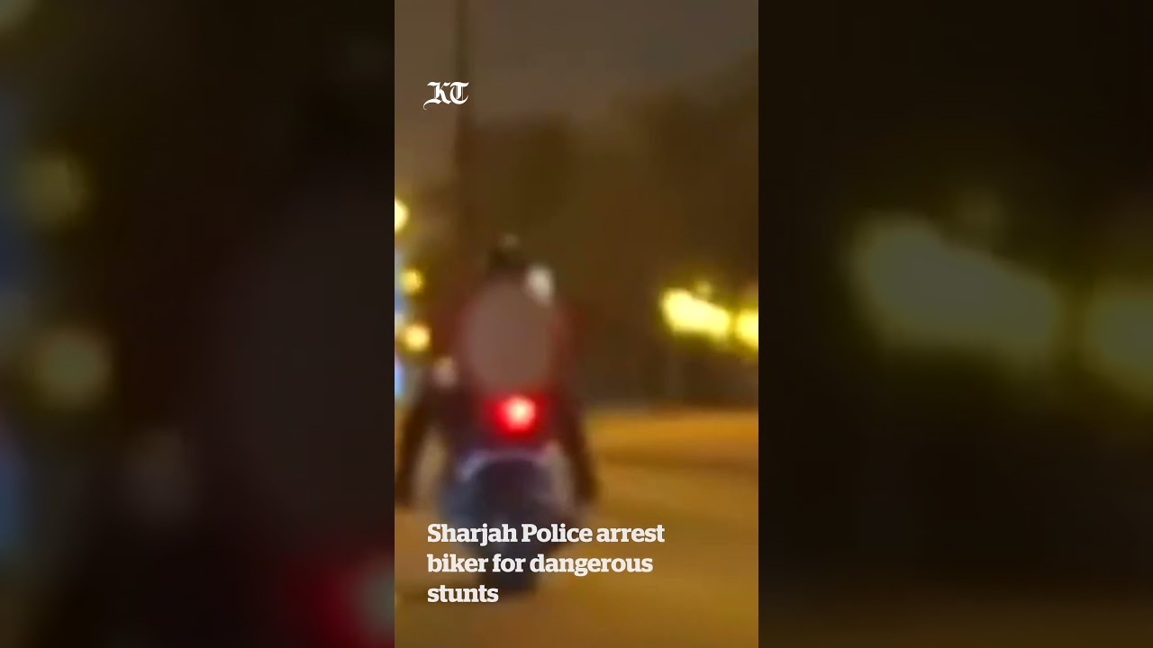 Sharjah Police arrest biker for dangerous stunts | Viral Video | UAE | Khaleej Times