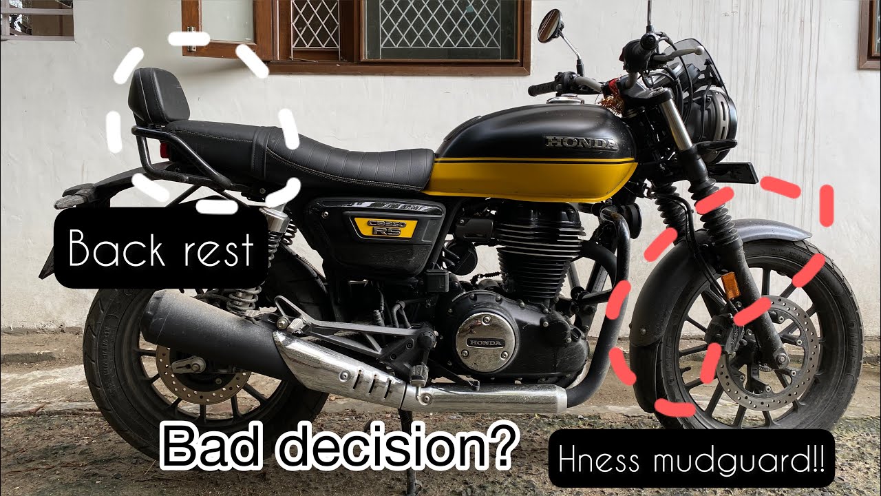 BACKREST & MUDGUARD FOR honda CB350Rs ||bad decision ?
