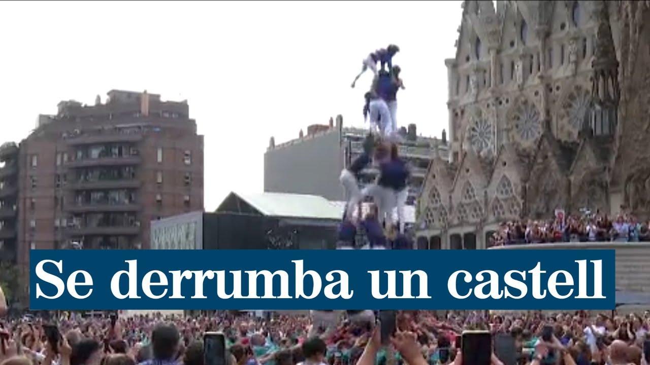 Se derrumba un castell y deja 7 heridos, entre ellos dos niños