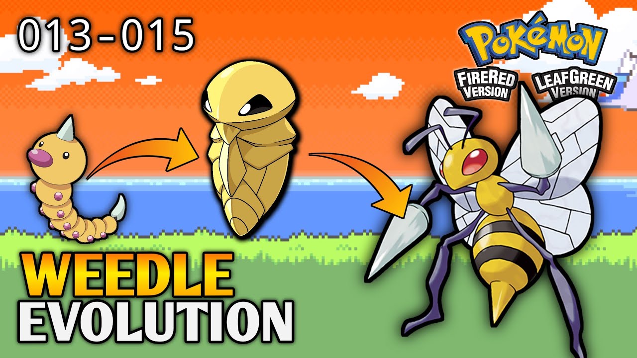 How To Evolve Weedle Into Kakuna And Beedrill In Pokemon Fire Red & Leaf Green | Kanto Pokedex
