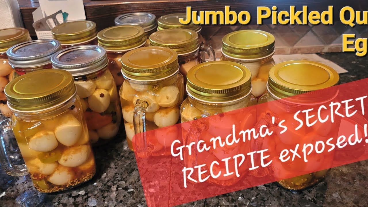 Jumbo Pickled Quail Eggs!  Grandma's SECRET RECIPIE  revealed!  Tell No One!!!  #USQuail Cooperative